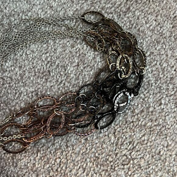 NEW Premier Designs October Zest Mixed Metals Necklace - Picture 3 of 6